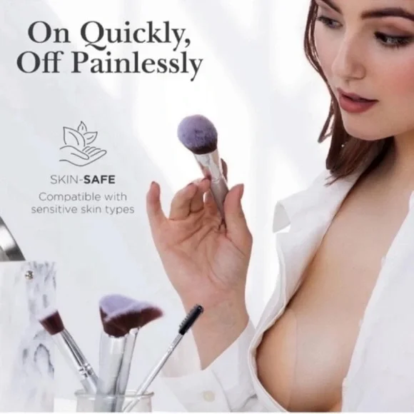 2 Pack Sticky Adhesive Silicone Nipple Covers- Reusable Nipple Covers Light Skin - Picture 8 of 8